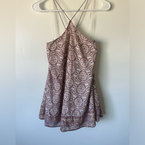 FREE PEOPLE Brown Good As Gold 100% Cotton Halter Tank/Tunic Size XS - Picture 3 of 9